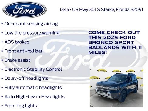 New 2025 Ford Bronco Sport Badlands w/ Badlands Tech Package image 30