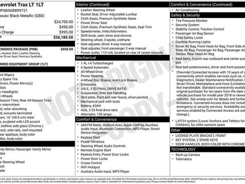 Used 2019 Chevrolet Trax LT w/ LT Convenience Package AWD/4WD image 25