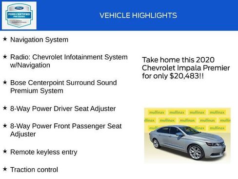 Used 2020 Chevrolet Impala Premier FWD image 18
