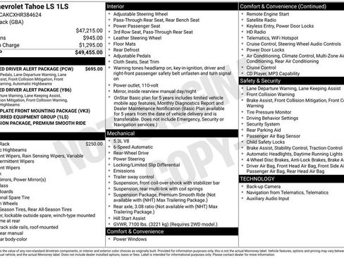 Used 2017 Chevrolet Tahoe LS w/ Enhanced Driver Alert Package image 2