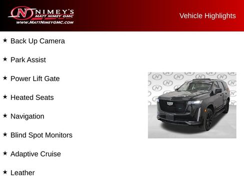 Used 2023 Cadillac Escalade Sport w/ LPO, ONYX Package AWD/4WD image 5