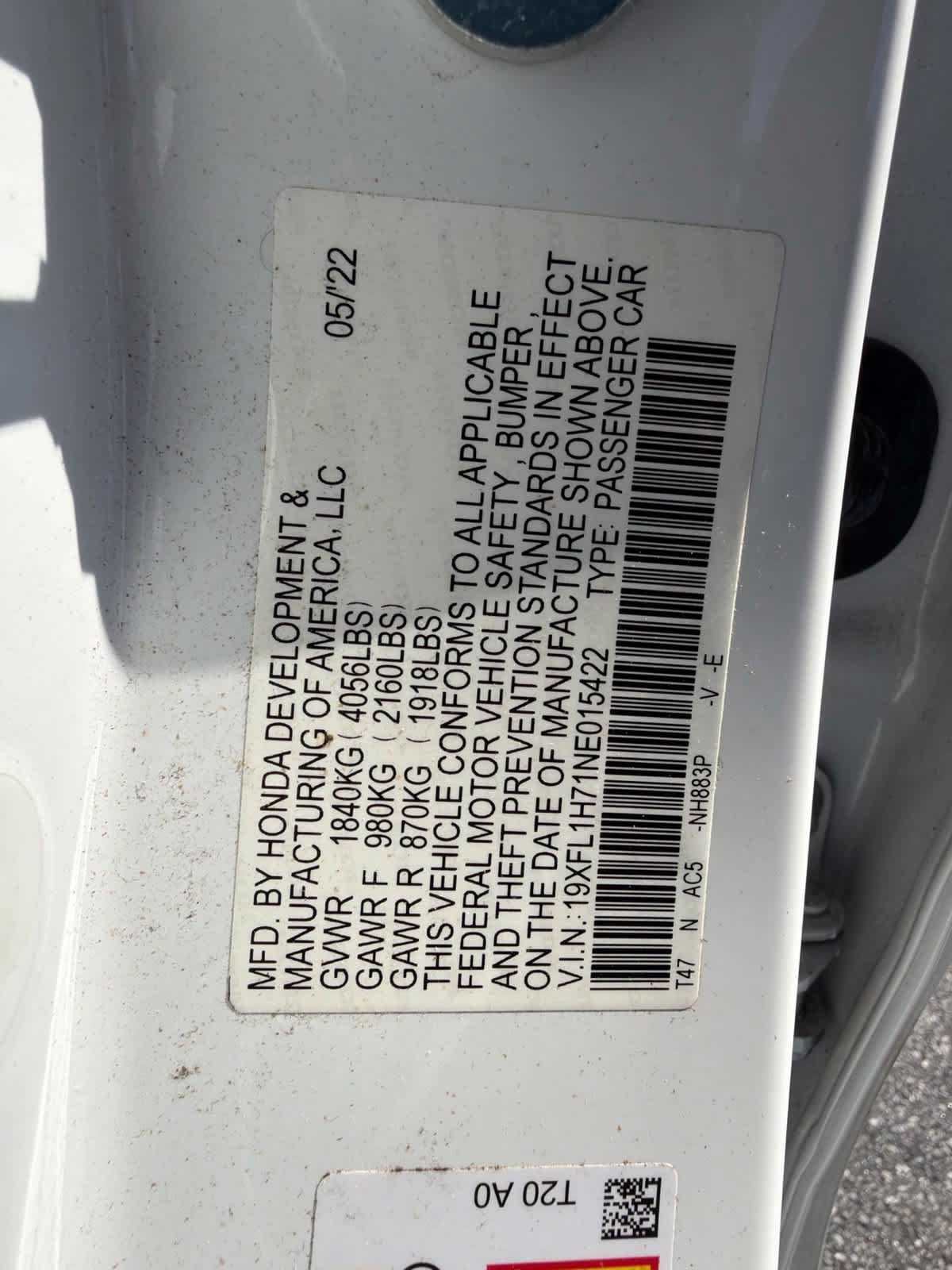 Used 2022 Honda Civic EX-L image 21