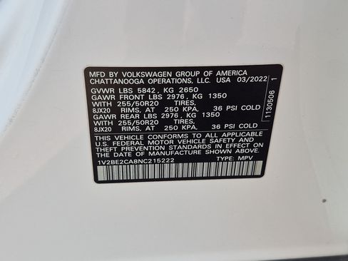 Used 2022 Volkswagen Atlas Cross Sport SEL AWD/4WD image 37