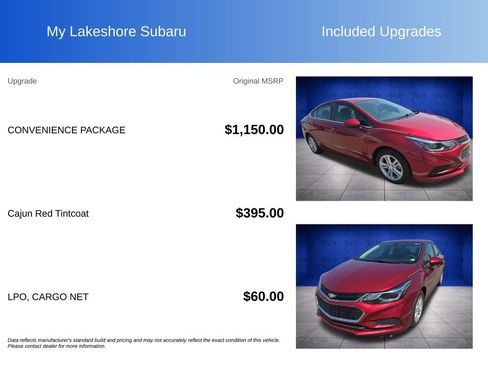 Used 2017 Chevrolet Cruze LT w/ Convenience Package FWD image 8