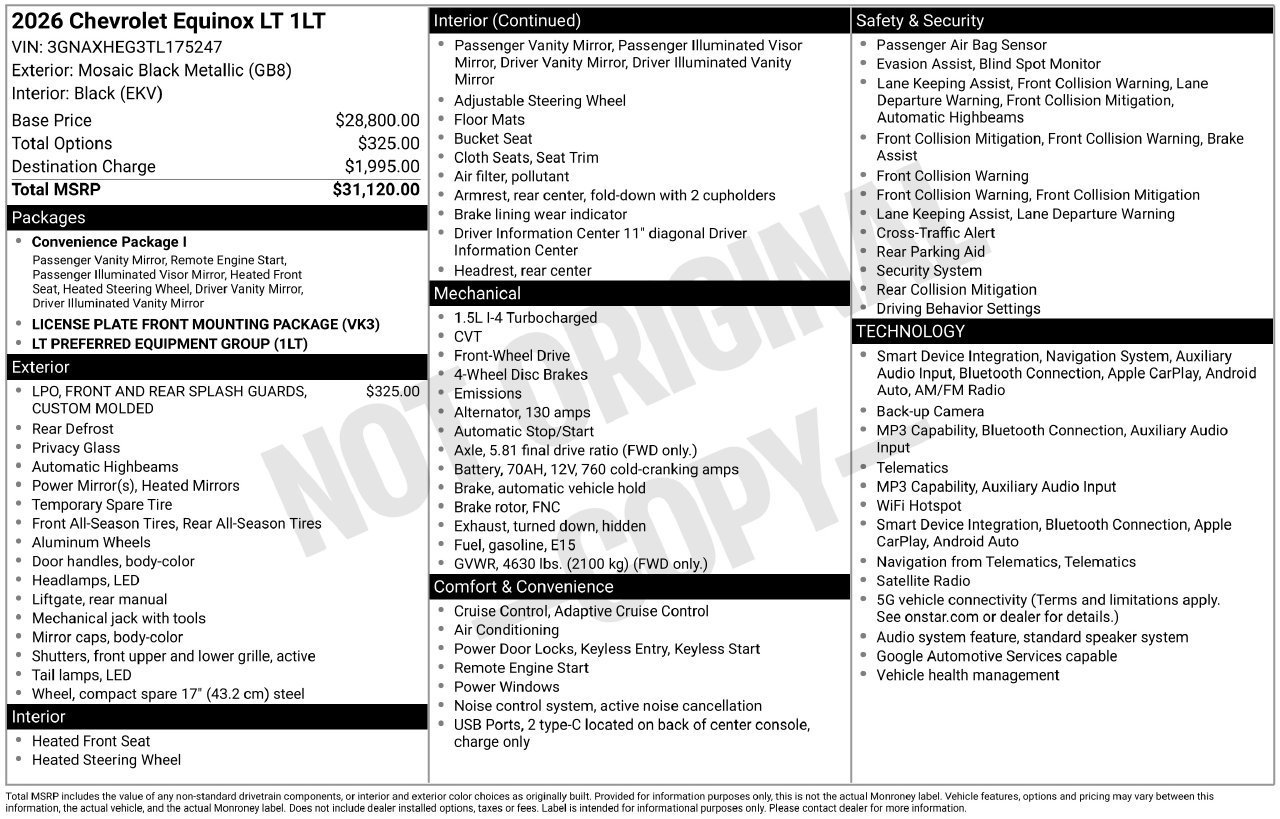 Certified 2026 Chevrolet Equinox LT FWD image 13