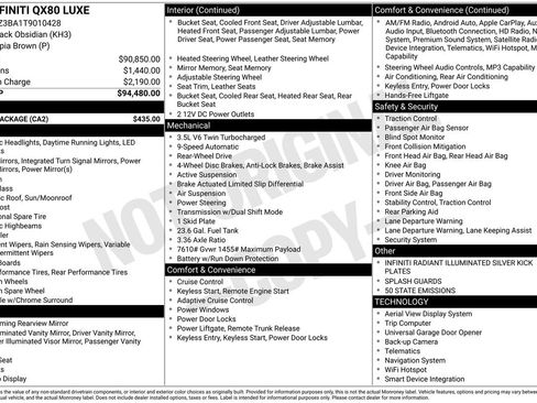 Certified 2026 INFINITI QX80 Luxe w/ Cargo Package RWD image 34