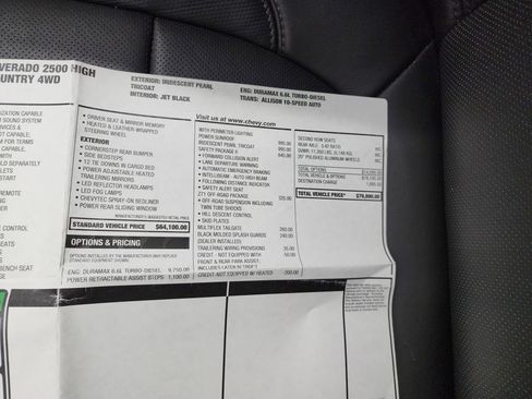 Used 2022 Chevrolet Silverado 2500 High Country w/ Safety Package II image 66