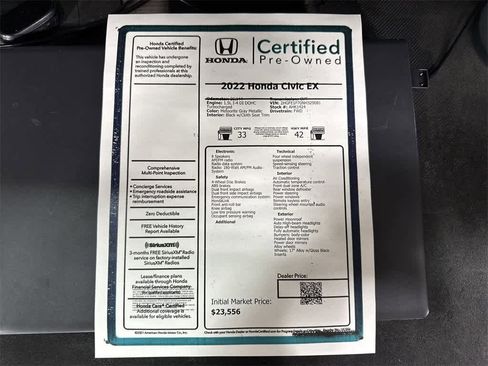 Used 2022 Honda Civic EX image 13
