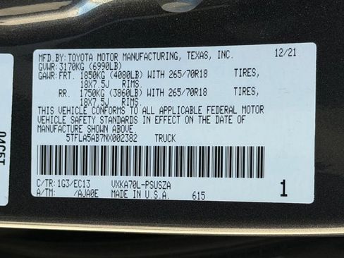 Used 2022 Toyota Tundra SR5 w/ SR5 Premium Package RWD image 37