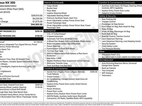 Used 2021 Lexus NX 300 AWD w/ Accessory Package image 2