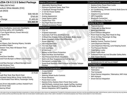 New 2025 MAZDA CX-5 AWD 2.5 S w/ Select Package image 3