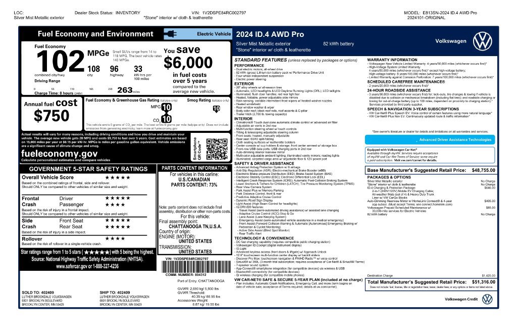 Used 2024 Volkswagen ID.4 Pro AWD/4WD image 6