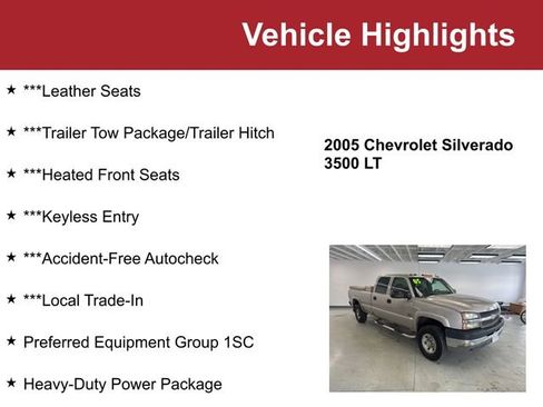 Used 2005 Chevrolet Silverado 3500 LT w/ Heavy-Duty Power Package image 2