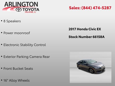 Used 2017 Honda Civic EX image 2