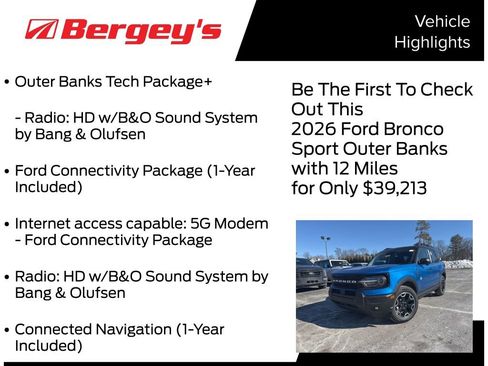 New 2026 Ford Bronco Sport Outer Banks w/ Outer Banks Tech Package+ image 5