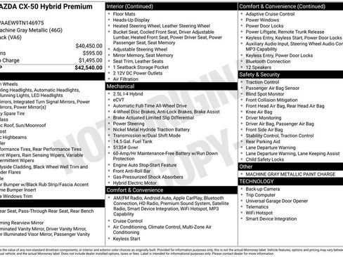 Used 2026 MAZDA CX-50 2.5 Hybrid w/ Premium Plus Pkg AWD/4WD image 12