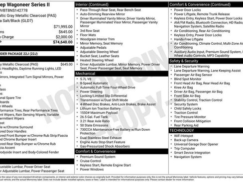 Used 2022 Jeep Wagoneer Series II image 41