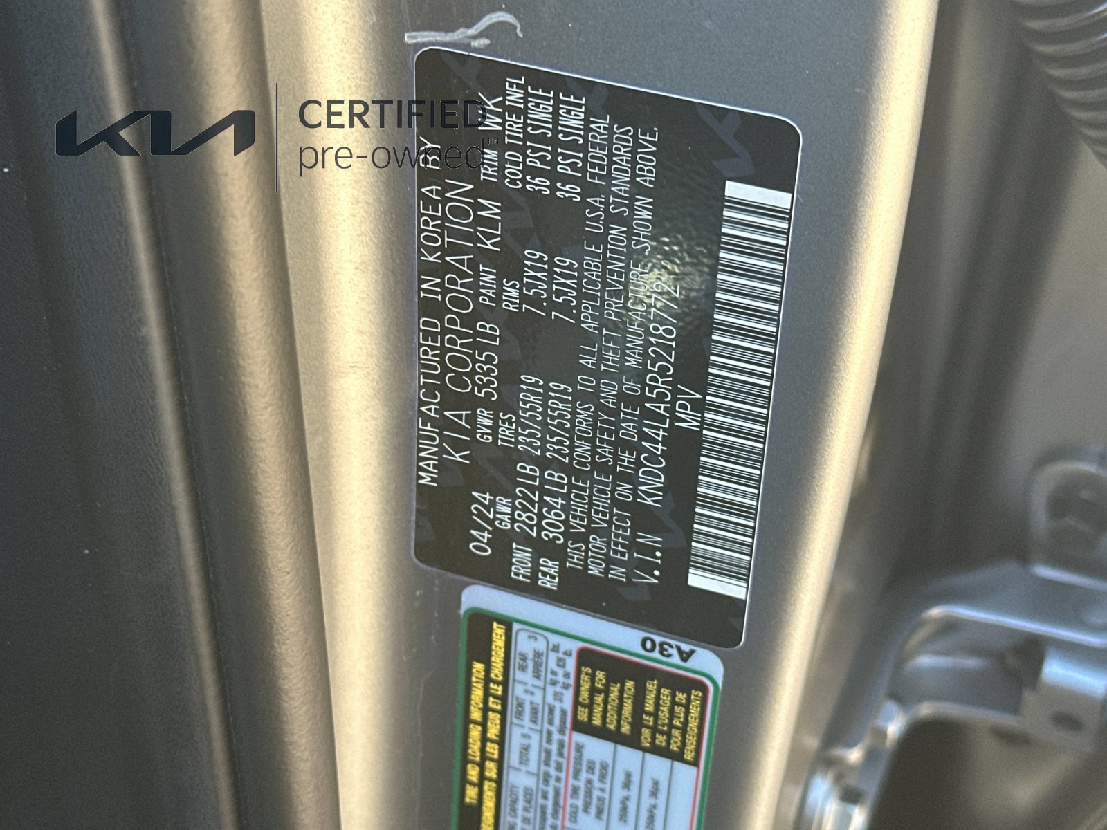 Certified 2024 Kia EV6 GT-Line RWD image 30