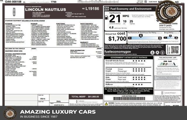 Used 2022 Lincoln Nautilus Reserve w/ Luxury Package AWD/4WD image 1
