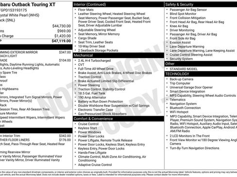 Used 2025 Subaru Outback Touring XT AWD/4WD image 4