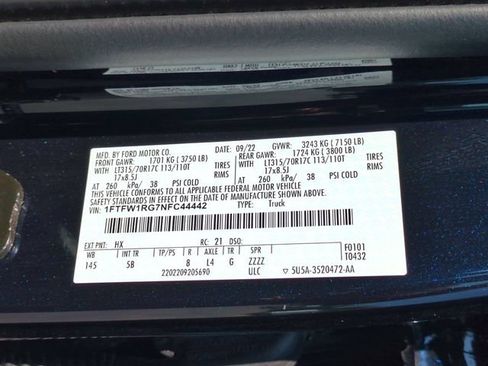 Used 2022 Ford F150 Raptor w/ Equipment Group 801A High AWD/4WD image 37