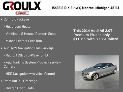 Used 2014 Audi A5 2.0T Premium Plus w/ Premium Plus Package AWD/4WD image 8