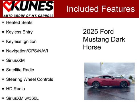 New 2025 Ford Mustang Dark Horse RWD image 3
