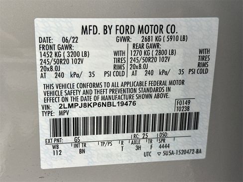 Used 2022 Lincoln Nautilus Reserve w/ Equipment Group 201A image 41