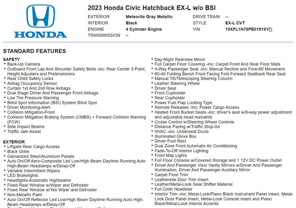 Used 2023 Honda Civic EX-L image 18