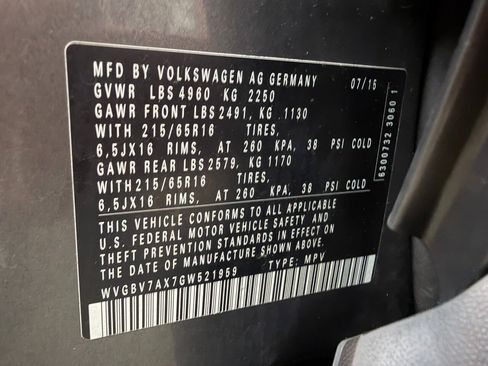 Used 2016 Volkswagen Tiguan S AWD/4WD image 30