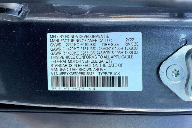 Used 2023 Honda Ridgeline RTL image 37