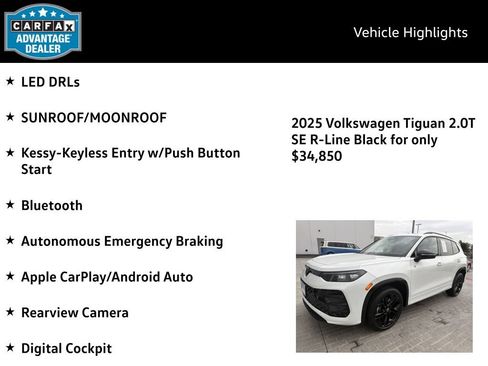 Certified 2025 Volkswagen Tiguan SE R-Line AWD/4WD image 4