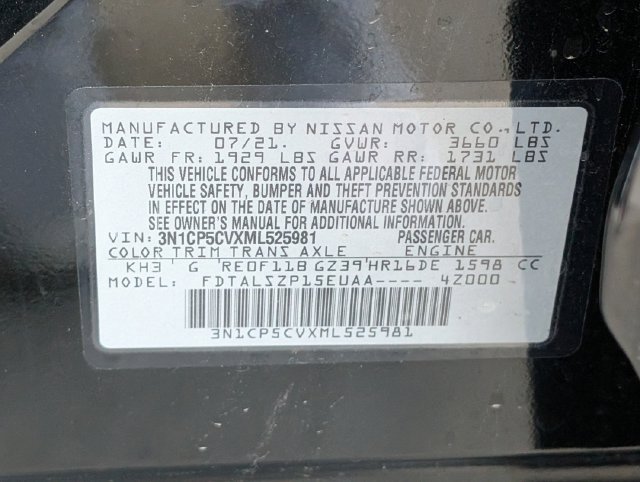 Used 2021 Nissan Kicks SV FWD image 47