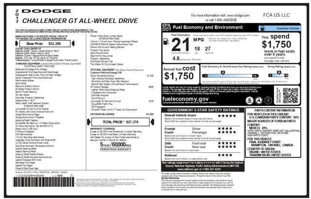 Used 2017 Dodge Challenger GT w/ Driver Convenience Group AWD/4WD image 15