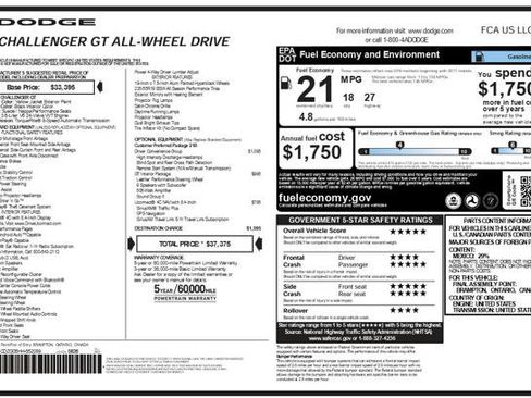 Used 2017 Dodge Challenger GT w/ Driver Convenience Group AWD/4WD image 15