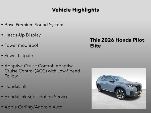 New 2026 Honda Pilot Elite image 5