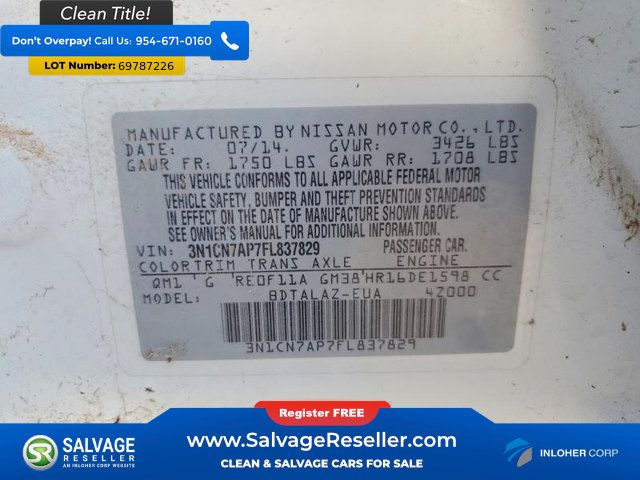 Used 2015 Nissan Versa S Plus FWD image 16