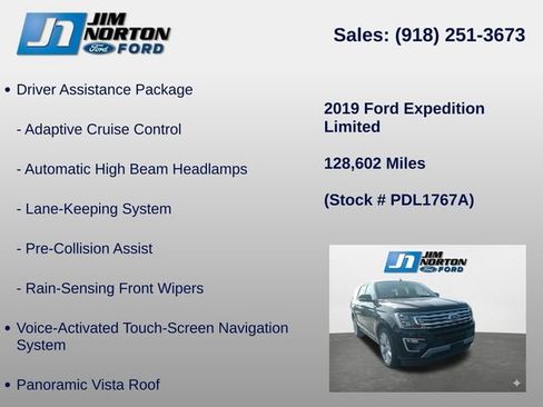 Used 2019 Ford Expedition Limited w/ Equipment Group 302A AWD/4WD image 14