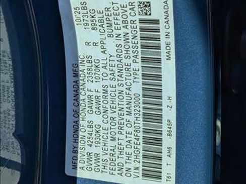 New 2026 Honda Civic FWD Hybrid Sedan image 17