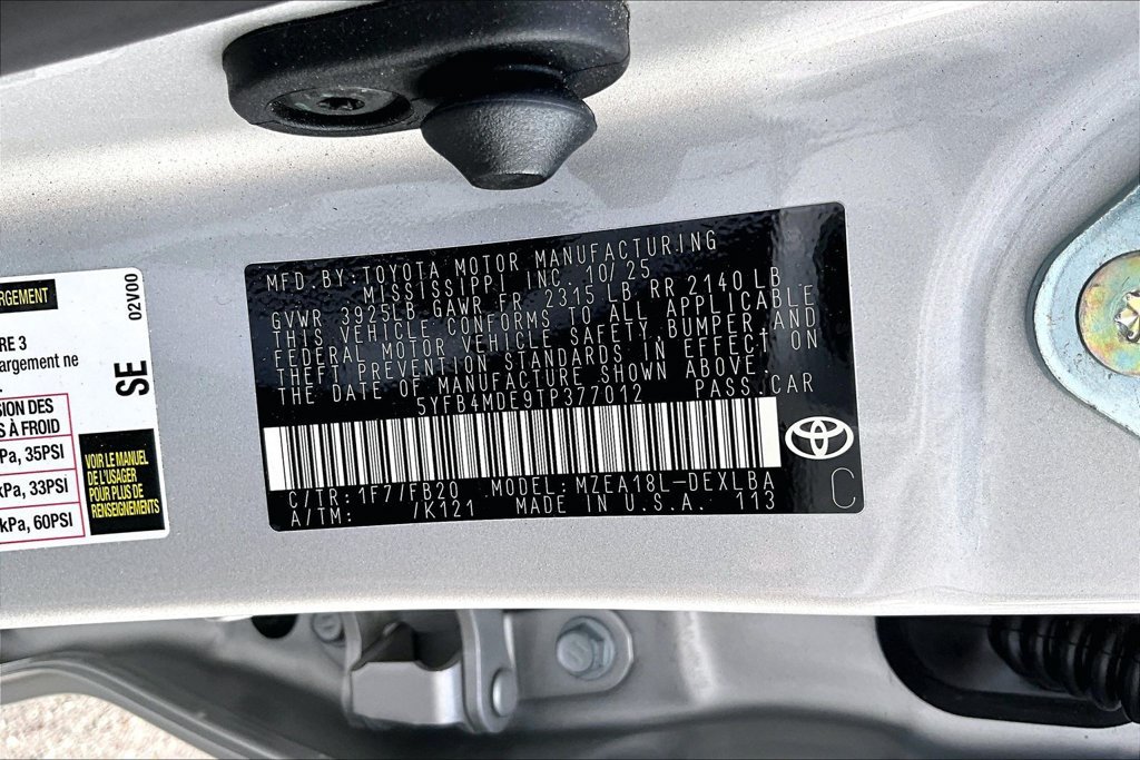 Certified 2026 Toyota Corolla LE w/ Carpet Mat Package (TMS) FWD image 19