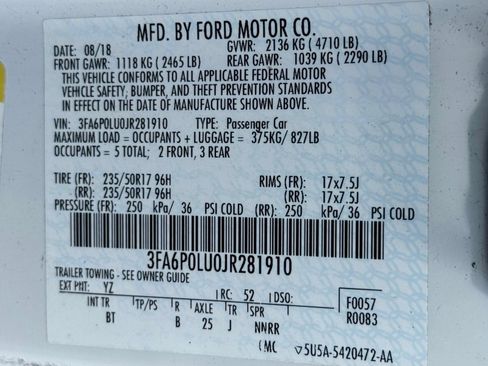 Used 2018 Ford Fusion SE w/ Equipment Group 602A FWD image 39