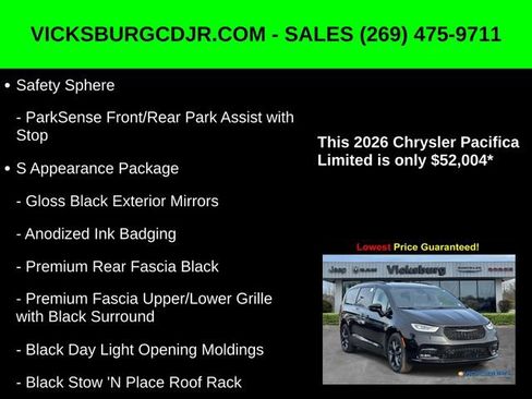 New 2026 Chrysler Pacifica Limited w/ Uconnect Theater Family Group image 16