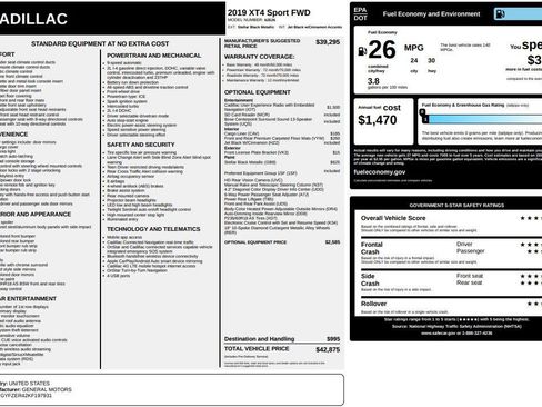 Used 2019 Cadillac XT4 Sport w/ Driver Awareness Package image 18