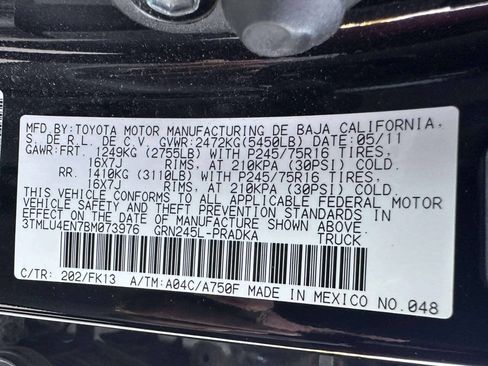 Used 2011 Toyota Tacoma 4x4 Double Cab w/ SR5 Pkg #2 image 36