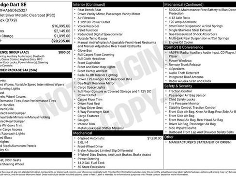 Used 2016 Dodge Dart SE w/ Convenience Group image 34