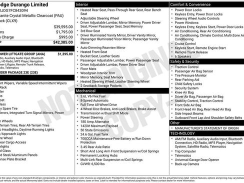 Used 2015 Dodge Durango Limited w/ Nav & Power Liftgate Group image 5