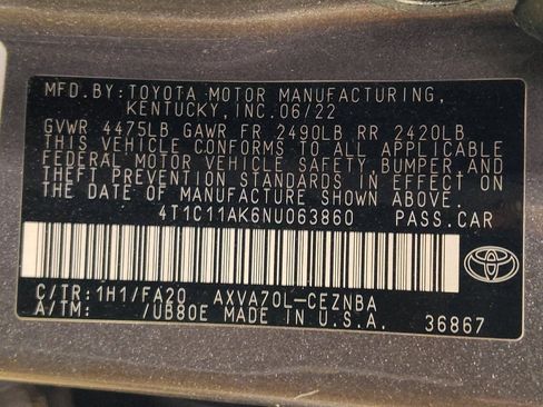 Used 2022 Toyota Camry LE FWD image 33