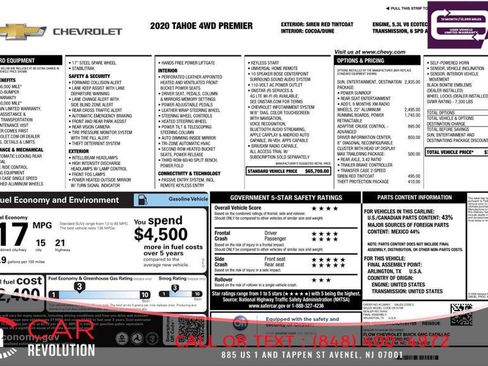 Used 2020 Chevrolet Tahoe Premier AWD/4WD image 9