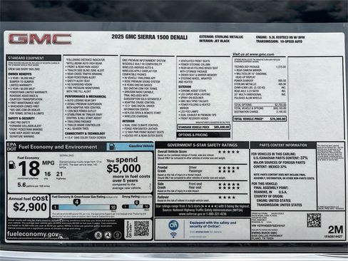 New 2025 GMC Sierra 1500 Denali w/ Technology Package image 21