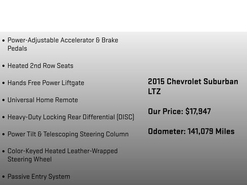 Used 2015 Chevrolet Suburban LTZ AWD/4WD image 27